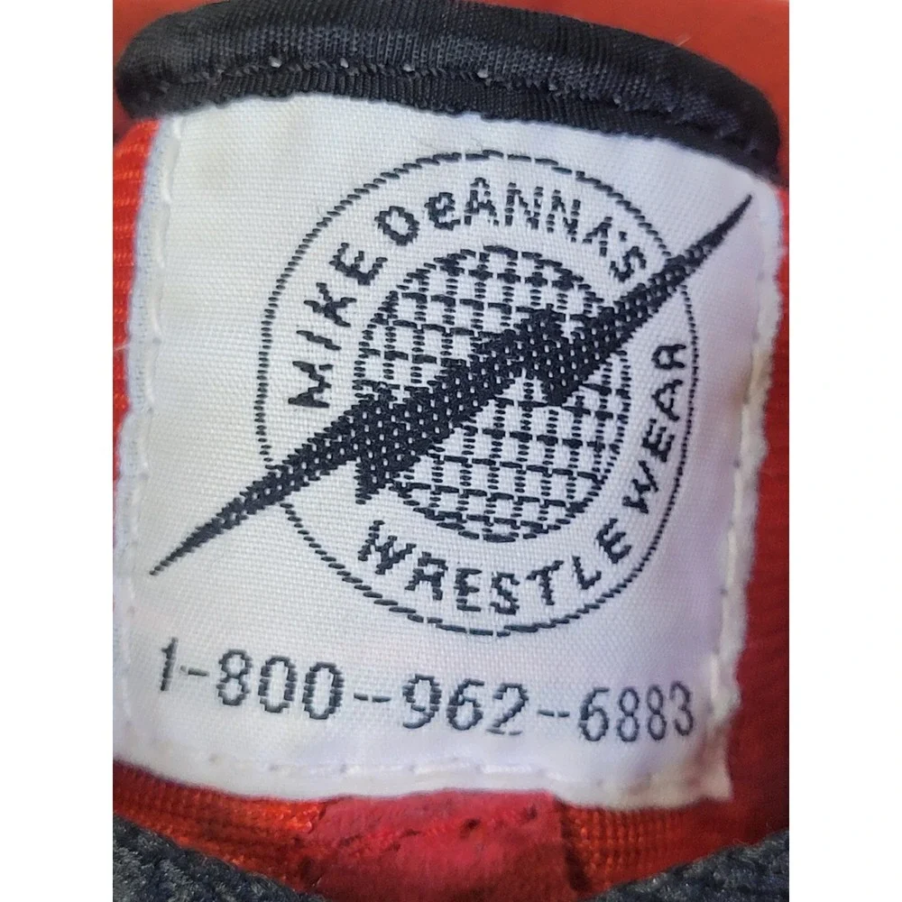Mike DeAnna‎ Wrestling Shoes Vintage Red Men's Size 7.5 Iowa Lightning Bolt Rare